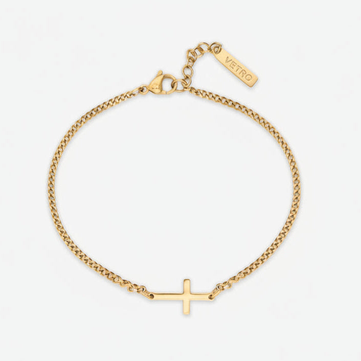 Cross Bracelet | 18K Gold – VETRO BRAND