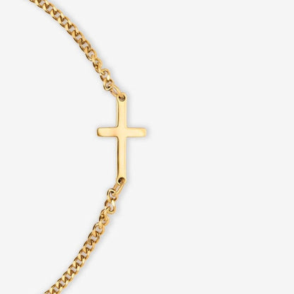 Cross Bracelet | 18K Gold