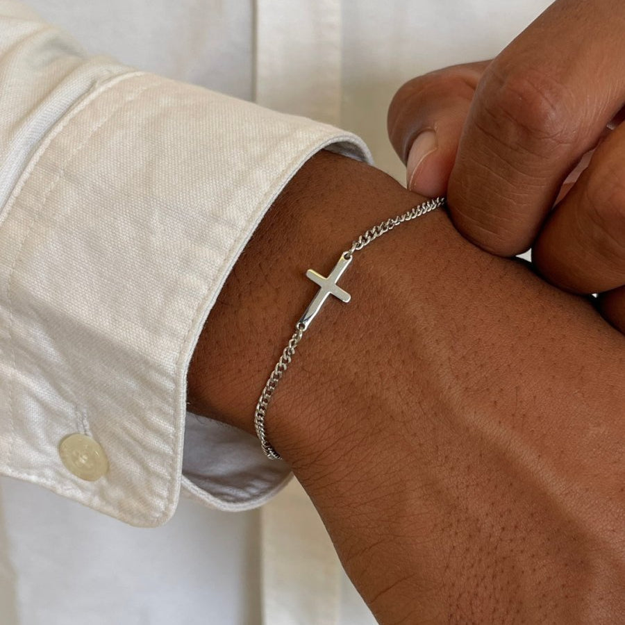 Cross Bracelet | Silver – VETRO BRAND