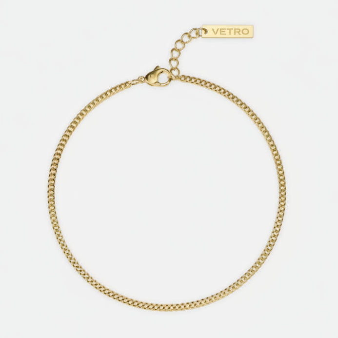 Pulsera cubana de 1,8 mm | Oro de 18 quilates