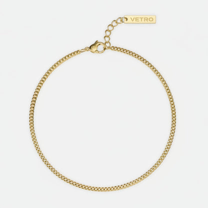Pulsera cubana de 1,8 mm | Oro de 18 quilates