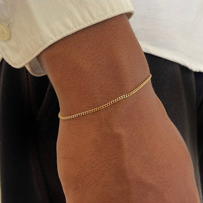 Pulsera cubana de 1,8 mm | Oro de 18 quilates