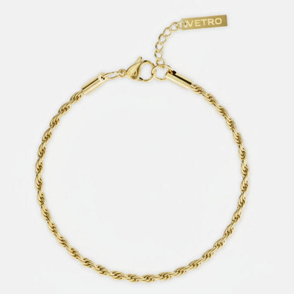 Pulsera de cuerda de 3 mm | Oro de 18 quilates